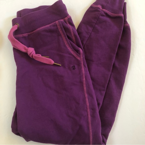 Seed to Style Organic Cotton French Terry Jogger Dark Purple XXS - Picture 1 of 7